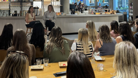 Sophie Coleman, Embryo's Head of Strategy, speaking at an event
