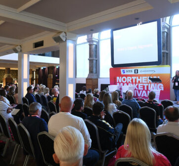 Embryo's head of organic Jess Atkinson speaking at the 2025 Northern Marketing Festival