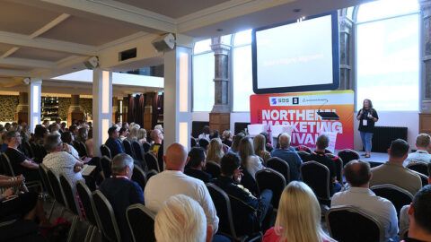 Embryo's head of organic Jess Atkinson speaking at the 2025 Northern Marketing Festival