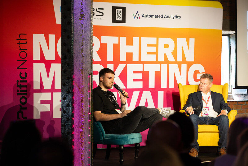 Cal and Stephen on stage at NMF day 3